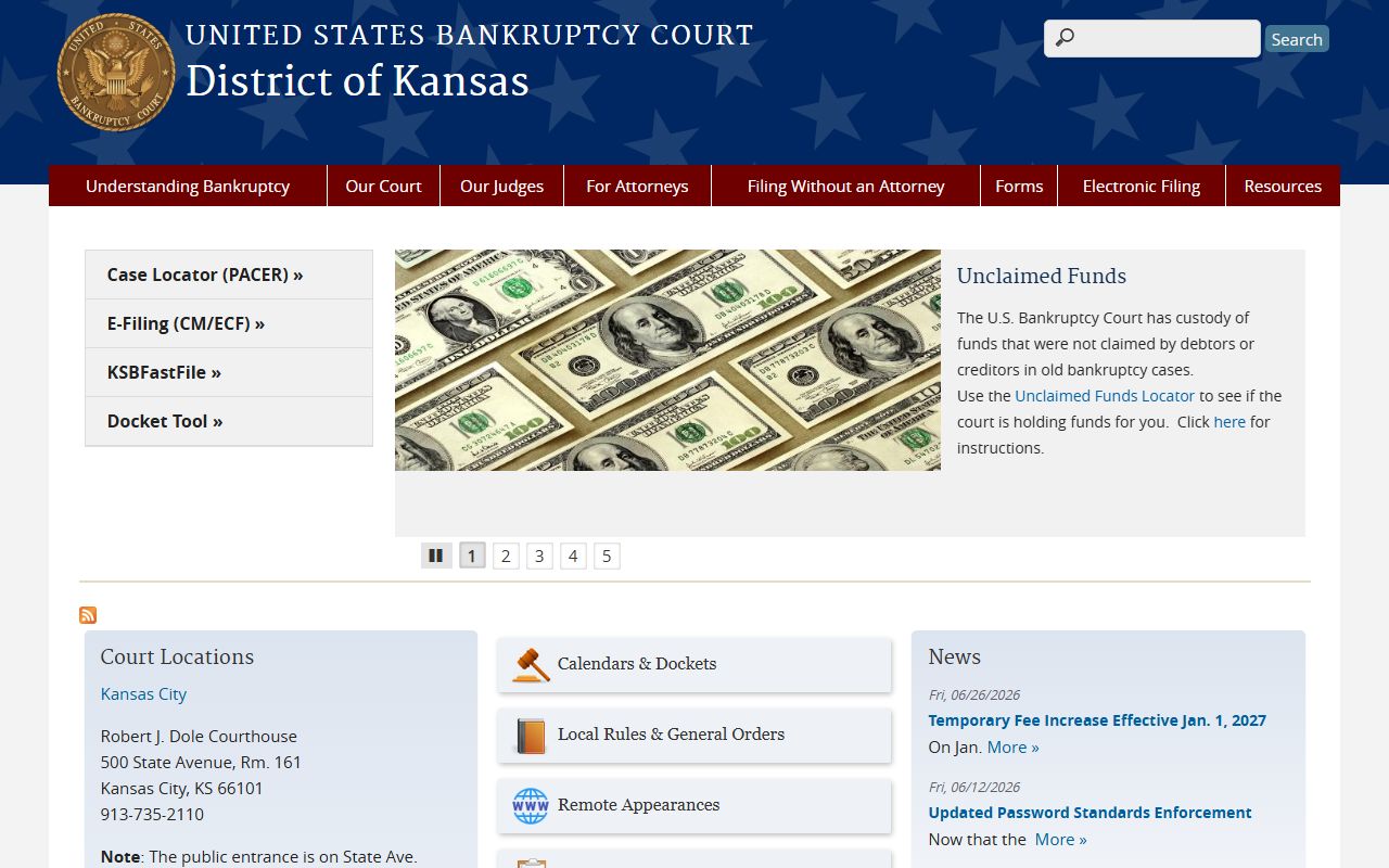 Doniphan County Clerk of District Court federal bankruptcy records distinction