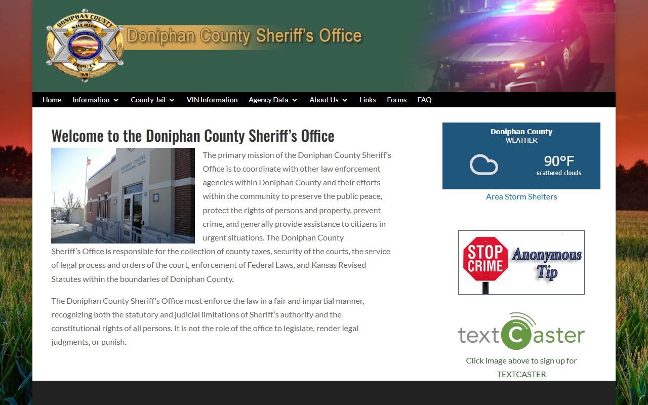 Doniphan County arrest records and court charges sheriff website