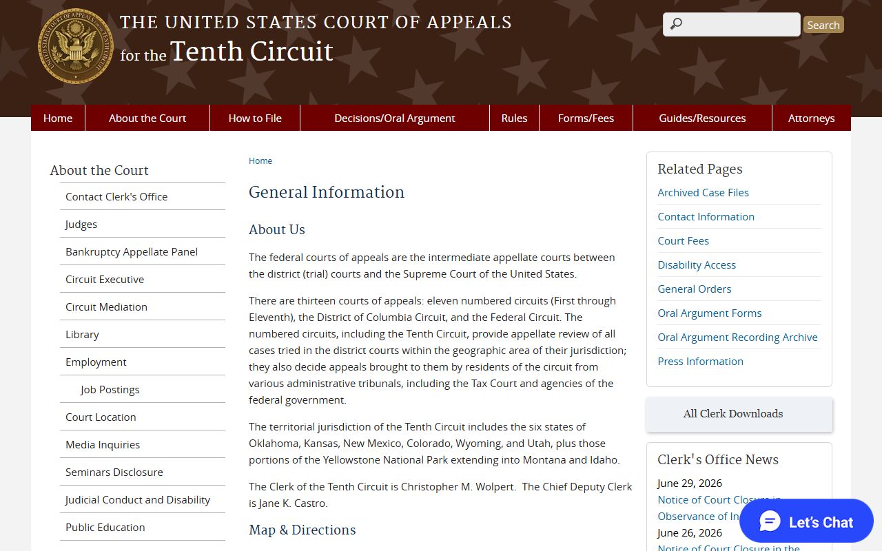Doniphan County District Court records and Tenth Circuit clerk information distinction