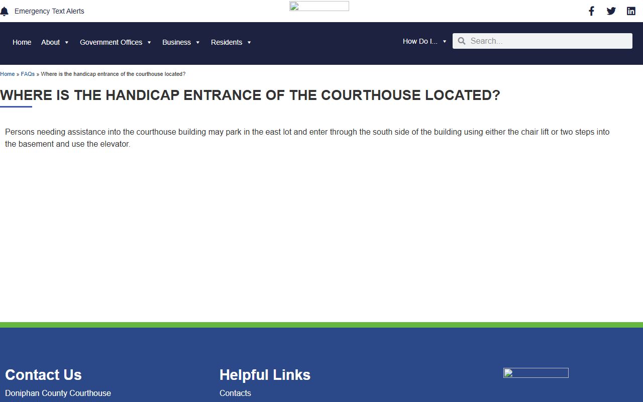 Doniphan County court records courthouse accessibility information